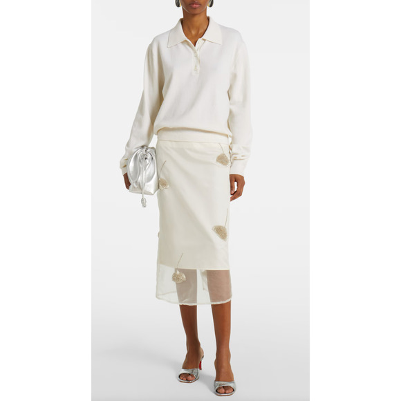 Christian Louboutin Condora Mule 55 Silver Backless Sandal Kitten Heel Pump 41 - Picture 3 of 16